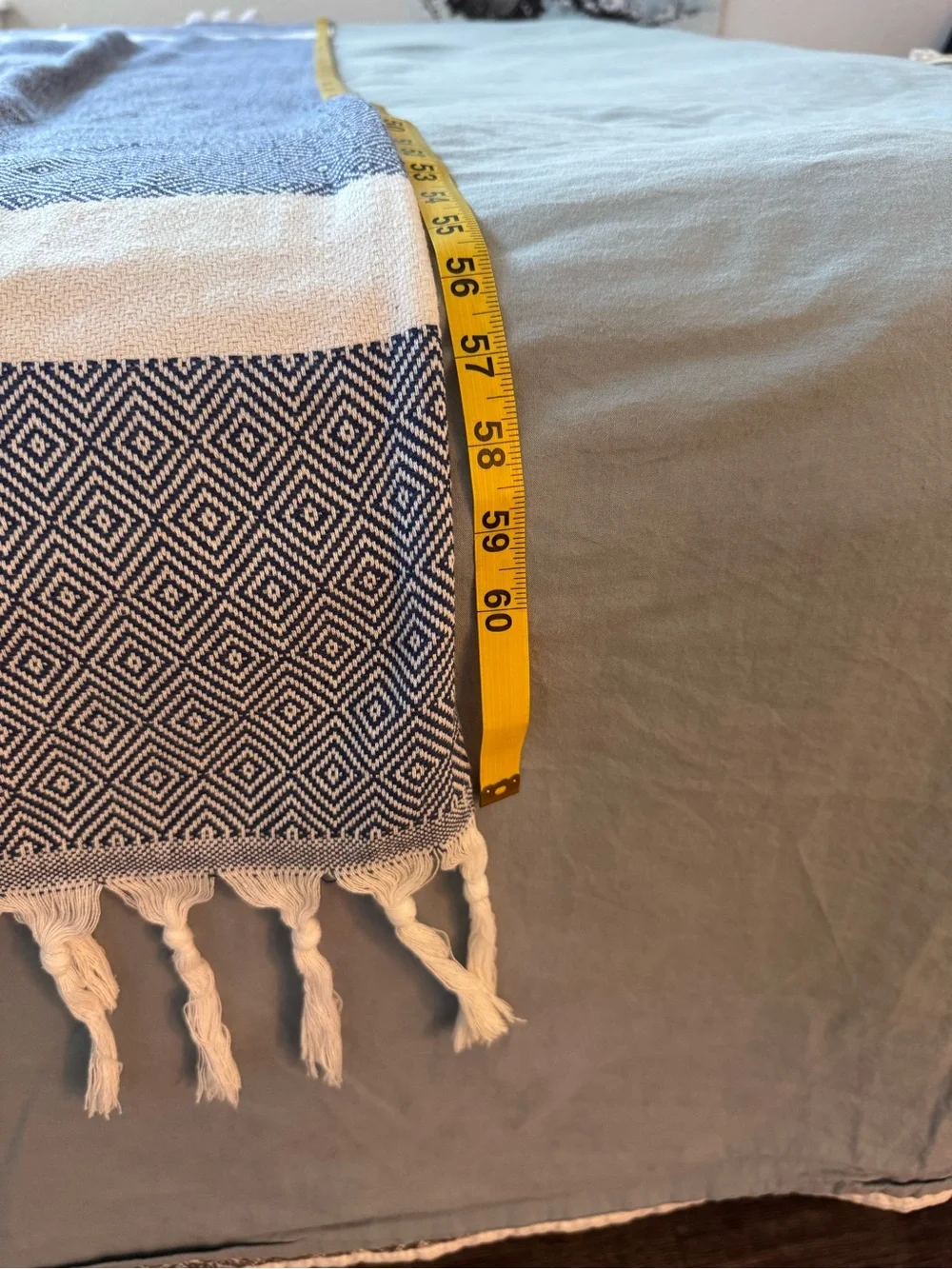 Trina Turk 100% Cotton Geometric Diamond Fringed Turkish Beach Towel Blanket